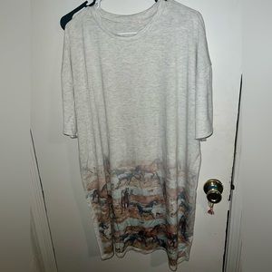 Western horses T-shirt dress new never worn